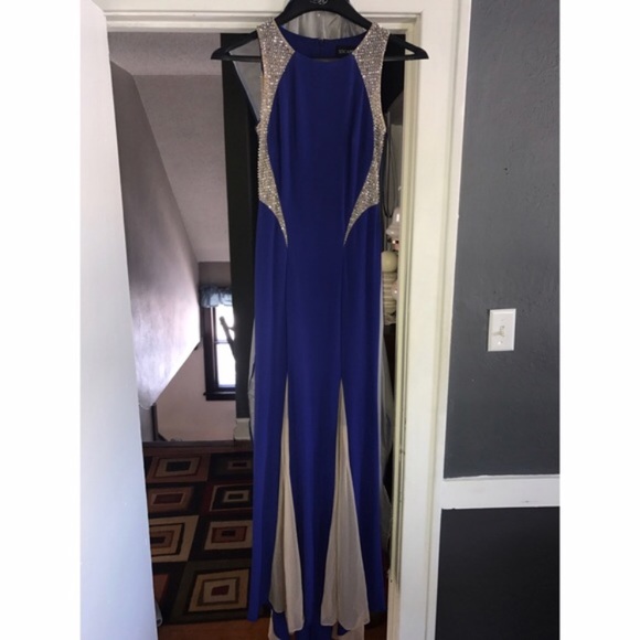 xscape blue dress